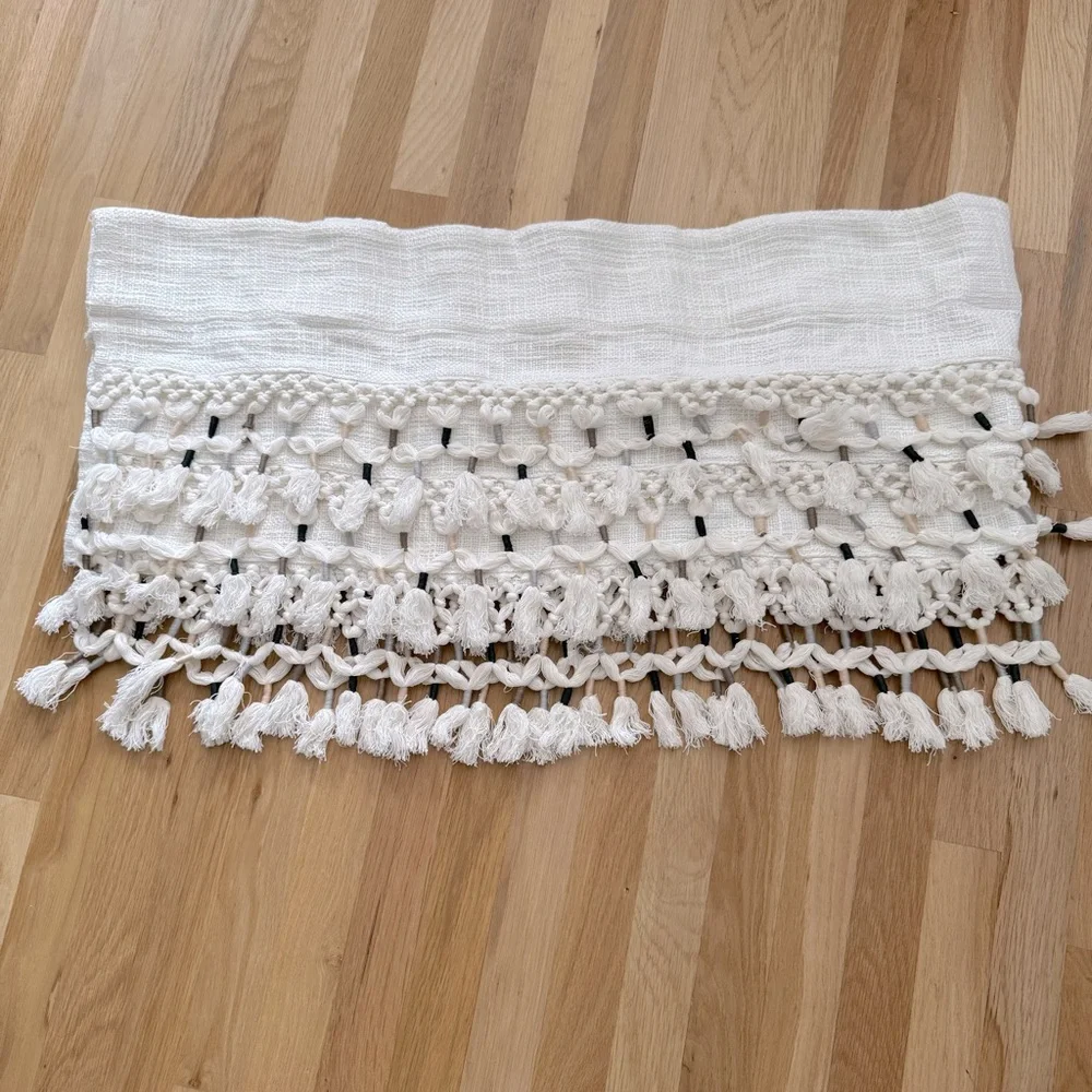 Anthropologie “ Hand made from anthropology curtains window / Fringe ruffle /